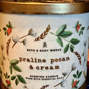 BBW Praline Pecan & Cream 3 wick candle